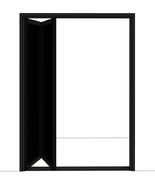 Porta Alumínio Camarão 2 Folhas Ripado Vertical Int