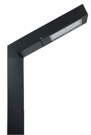 Luminária - Poste de Jardim Pétala 45º Minimalista 1X Led 50W 4450 lm 3000 K 1